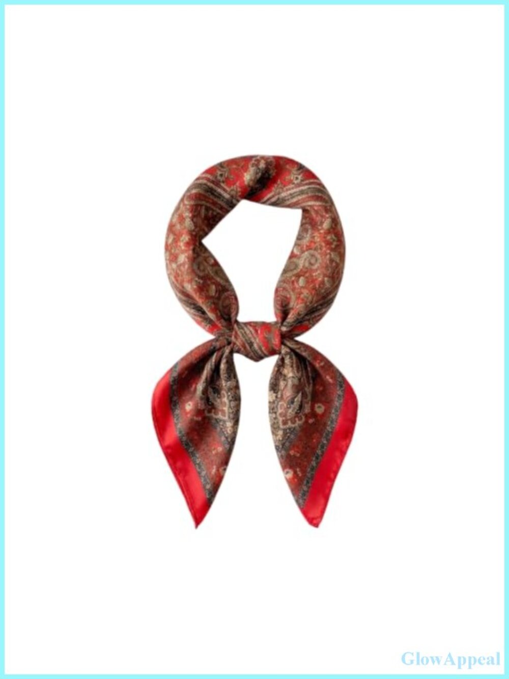 Silky Satin Paisley Square Head Scarf 27x27 for Hair Wrap Neck